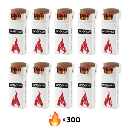 Outdoven KINDLE – Uzun Yanışlı Güvenli Çıra Kibrit (30’lu) x 10 Paket